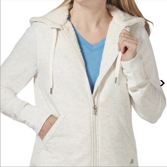 🥶😀Free2B - Cream Luxe Sherpa Hoodie - XXL - Picture 1 of 7